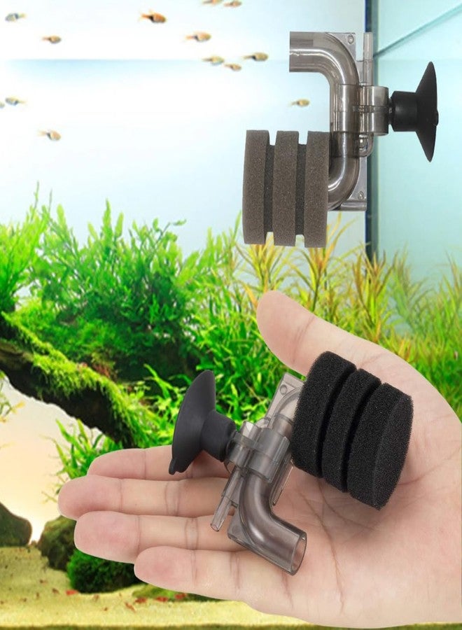 VAYINATO® Mini Bottom C Type Small Bio Sponge Filter for Nano Aquarium and Fish Bowl with Strong Suction | Easy to Use Just Connect with The Airpump | Space Saving Filter by Petzlifeworld - Image 1